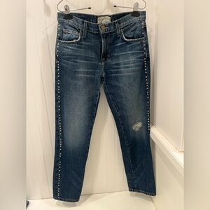 Current/Elliott “the fling” cropped jeans